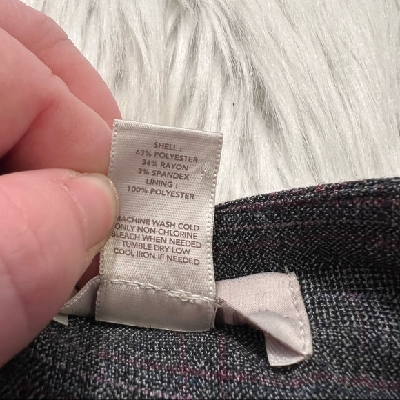 Loft Mini Pencil Skirt Dark Gray Plaid - Picture 10 of 10